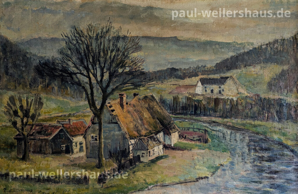 Gemälde mehrerer Höfe von Paul Wellershaus
